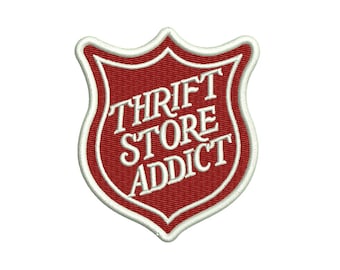 Thrift Store Addict Embroidery Design | Vintage Thrifting Quote (Digital Download)