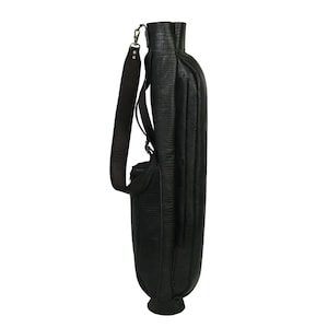 Crocodile Embossed Leather Golf Bag with Pockets, Handmade Golf Bag, Sunday Golf Club Bag, Leather Golf Bag, Golf Stand, Gifts for Golfers