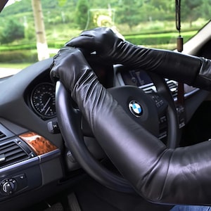Classic Soft Leather Extra Long Women  Gloves, Driving Gloves, Winter Gloves, Fashion Gloves, Evening Gloves, Opera Gloves, Gift for Her