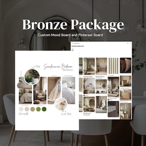 Tablero de estado de ánimo personalizado / Tablero de Pinterest personalizado / Paquete de diseño de bronce / Inspiración de diseño personalizado / Servicios de diseño de interiores / Diseño electrónico /