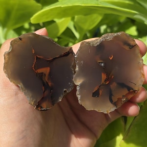 Red and Yellow Banded Agate, Turkish Agate, Cut and Polished Turkish Agate, Rough Mineral Specimen, Metaphysical Crystal.