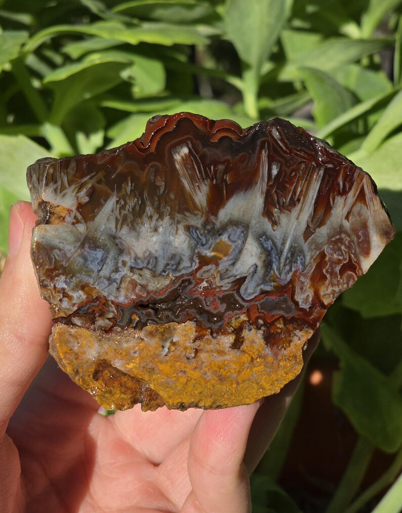 Red Botryoidal and Banded and Stick Agate, Turkey Agate Pair, Turkish ...
