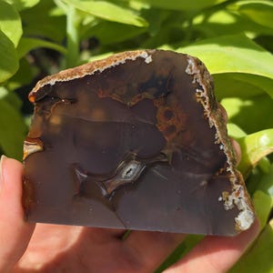 Purple and Red Banded Agate, Turkish Agate, Cut and Polished Turkish Agate, Rough Mineral Specimen, Metaphysical Crystal.