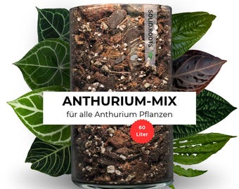 Anthuirum Soil | Aroid Mix for Tropical Houseplants | Strengthens Roots & Healthy Growth | 60 L