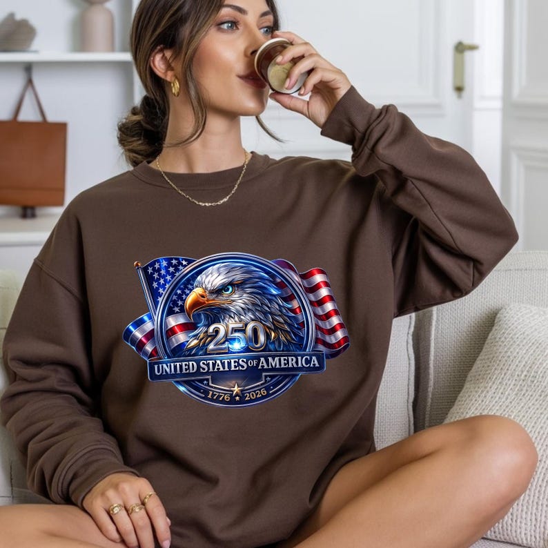 USA 250th Anniversary Eagle Emblem | American Patriot Design | High ...