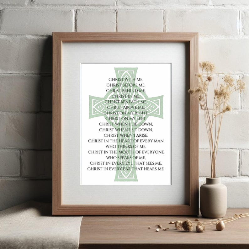 St. Patrick's Breastplate Lorica Prayer Celtic Cross Printable Bundle ...