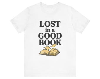 Asmonox Book Lover Typography Tee with Original Book & Quill Illustration