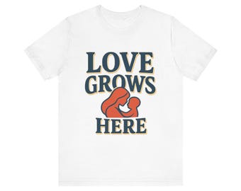 Cherished Mom Typography Tee with Heart & Vine Illustration