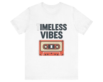 Retro Typography Vibes Unisex T-Shirt with Vintage Cassette Illustration
