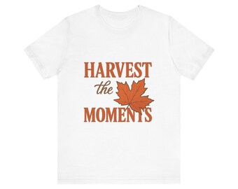 Asmonox Autumn Breeze Typography Tee with Leaf Illustration