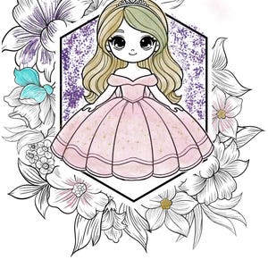 Princesses Coloring Book | Fairy Tale Printable Coloring Pages | Kids Activity PDF