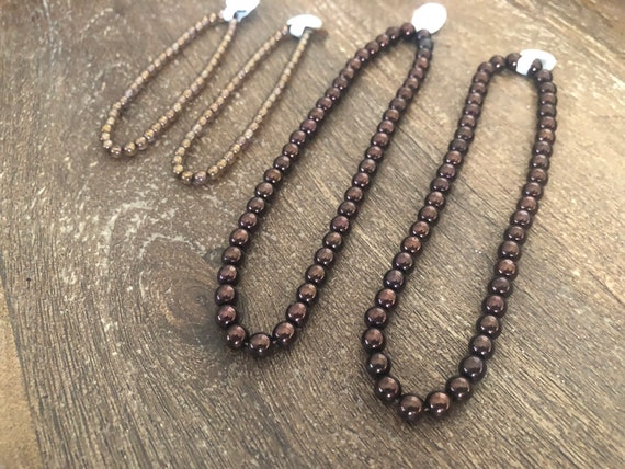 200 Assorted Sizes 4mm 6mm 8mm 10mm Glass Pearl Beads Bronze