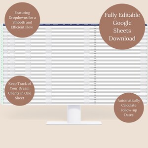 Client Follow Up Tracker: CRM Google Sheets Spreadsheet (Digital Download)