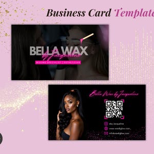Schönheitssalon-Visitenkarten, Vorlagen für Wachsspezialisten, Friseur, Kosmetikerin, Nagelstudio, Beauty-Business-Karten