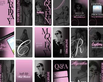 Luxury Instagram Reel Cover And Story Templates,  Editable Canva Templates for Content Creators, Purple and Black Luxury Aesthetic Branding