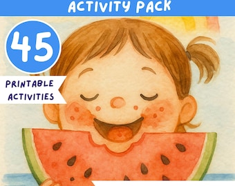 Summer Activity Pack: 45 Printable Preschool Games & Worksheets (PDF Download)