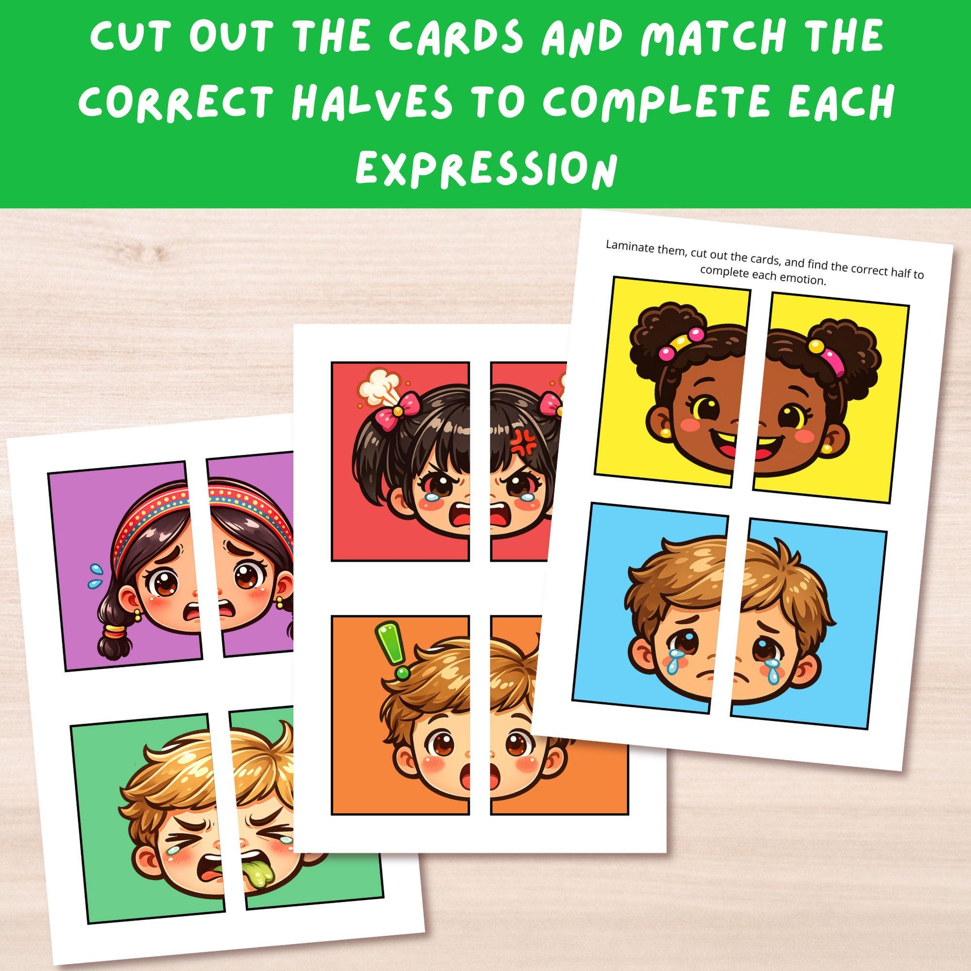 Emotions Activity Printable PDF for Preschool Kids, Cut and Paste ...