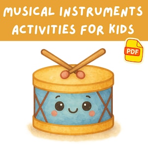 Kids Music Activity Printable: Flashcards, Bingo, Coloring Pages (PDF Download A4/US Letter)