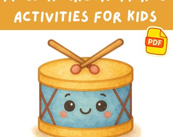 Actividades musicales para niños: Tarjetas didácticas, bingo y páginas para colorear (Descarga PDF en tamaño A4/Carta EE. UU.)