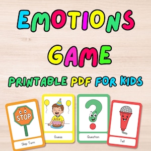 Emotions Card Game for Kids Printable | Feelings & SEL Activity Ages 4–8 | Emotional Intelligence PDF