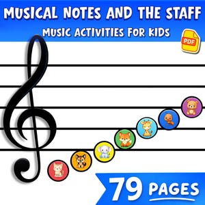 Preschool Music Theory Worksheets: Treble Clef, Notes & Staff (PDF Download A4/US Letter)