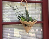 Vintage Wall Hanging Basket, Umbrella or Parasol Shaped, Planter
