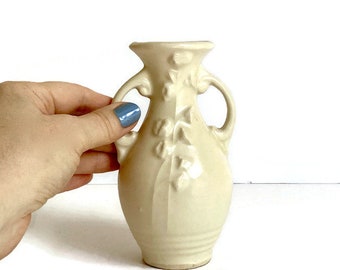 Vintage Mini White Matte Bud Vase