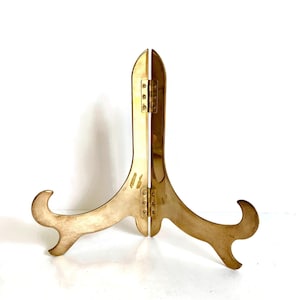 Vintage Large Brass Easel, Plate Holder or Stand