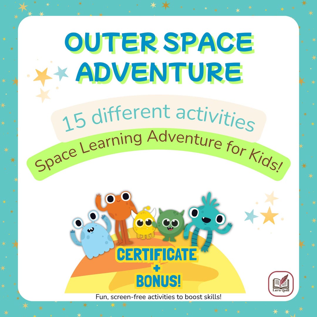 Outer Space Activity Pack for Kids | 15 Fun Printable Pages + Bonus ...