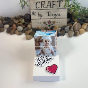 Personalized Photo Memory Cube: Handmade Keepsake Gift