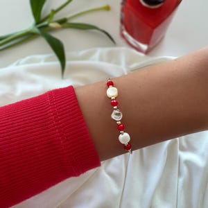 Gold Plated Adjustable Handmade Beaded Bracelet, Brass, Beaded Bracelet, Jewelry, Boho , Chain, Elegant, Unique Gift, Summer Bracelet
