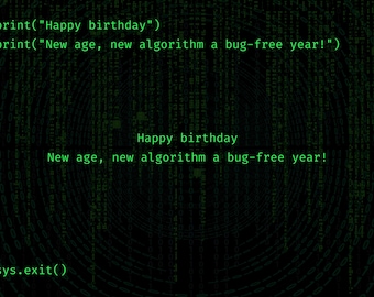 Lustige Coder Geburtstagskarte, Software Engineer Geschenk (Digitaler Download)
