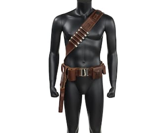 Leren Din Djarin-holsterriem | Mandalorian-cosplayprop:
