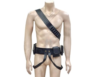 Cinturón de cuero para cosplay de Boba Fett / Cinturón utilitario de Star Wars Mandalorian
