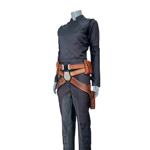 Sabine Wren Mandalorian Cosplay Costume for Women Star Wars Inspired Flight Suit with Leather Belt Custom Bounty Hunter Outfit