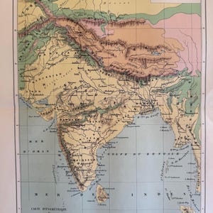 Carte Hypsometrique de l'Asie Méridionale   et Centrale d'après M.M. de Schlagintweis (Hypsometric map of South and Central Asia)