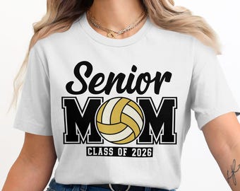 Senior Mom Volleyball Png, Class of 2026 Digital Design, Sports Mom Sublimation, Volleyball Mom Gift, Mom Png, Digital Download