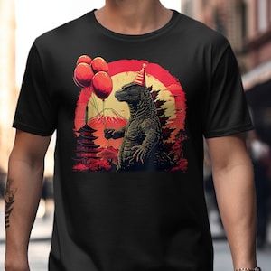 Godzilla Birthday PNG, Godzilla Clipart, Kaiju Party Art, Monster Digital Download, Godzilla Printable, Japanese Aesthetic