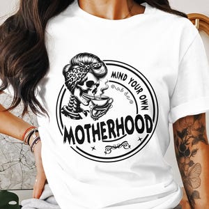 Funny Skeleton Mom PNG: Sarcastic Coffee Design (Digital Download File)