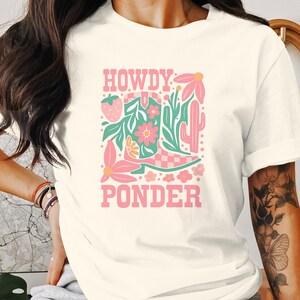 Howdy Ponder Png: Western Clipart, Cowboy Boot, Strawberry Cactus (Digital Download)