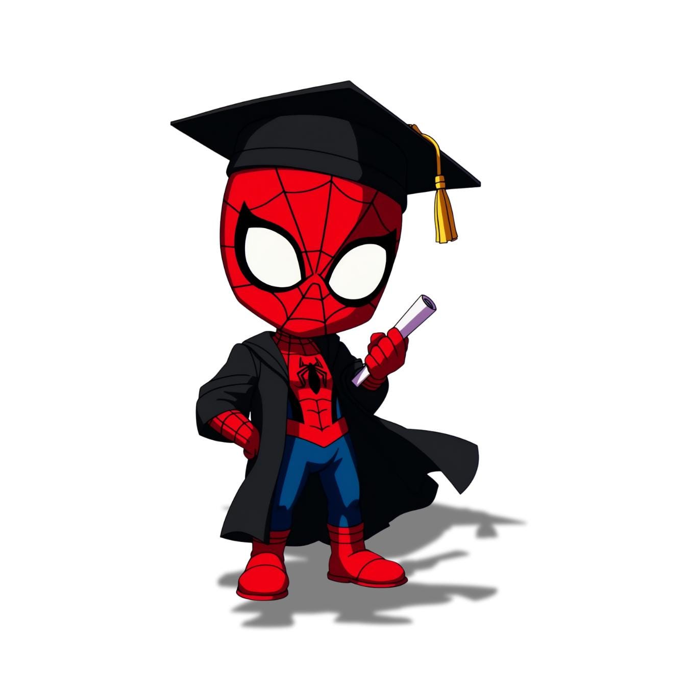 Spiderman Graduation PNG | Superhero Graduate Clip Art (instant ...