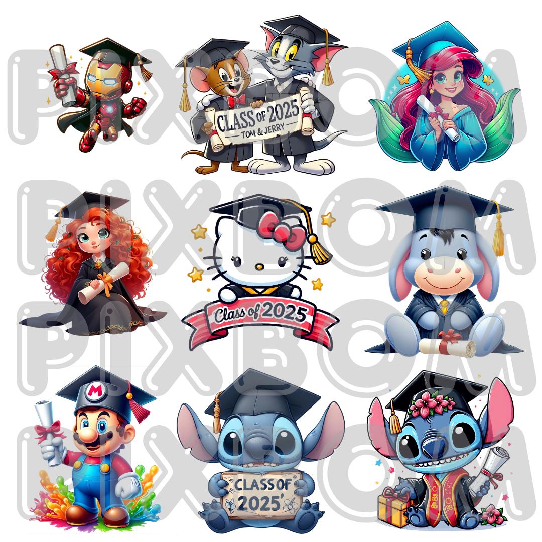 Graduation PNG Mega Bundle | 92 Cute Graduate Cliparts | Superhero ...