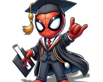 Formatura do Homem-Aranha PNG | Formatura Fofa | Formatura da Turma de 2025 PNG, Formatura de Super-heróis 2025 PNG, Formatura 2025 | Formatura do Aranha