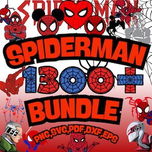 Pacote com mais de 1300 PNGs do Homem-Aranha em SVG | Clipart de Super-herói Aranha | Download Digital de Aranha | Cricut, Sublimação, Arquivos para Impressão