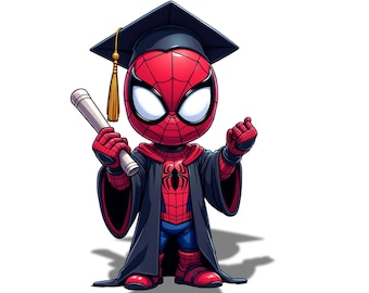 Spiderman Graduation PNG | Superhero Graduate Clipart (Instant Download) 2026 Graduate