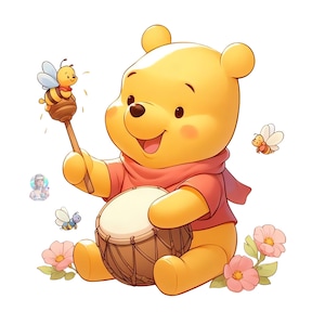 Pooh Bear PNG, Family Png, Vacation Heat PNG, Kids T-Shirt Design