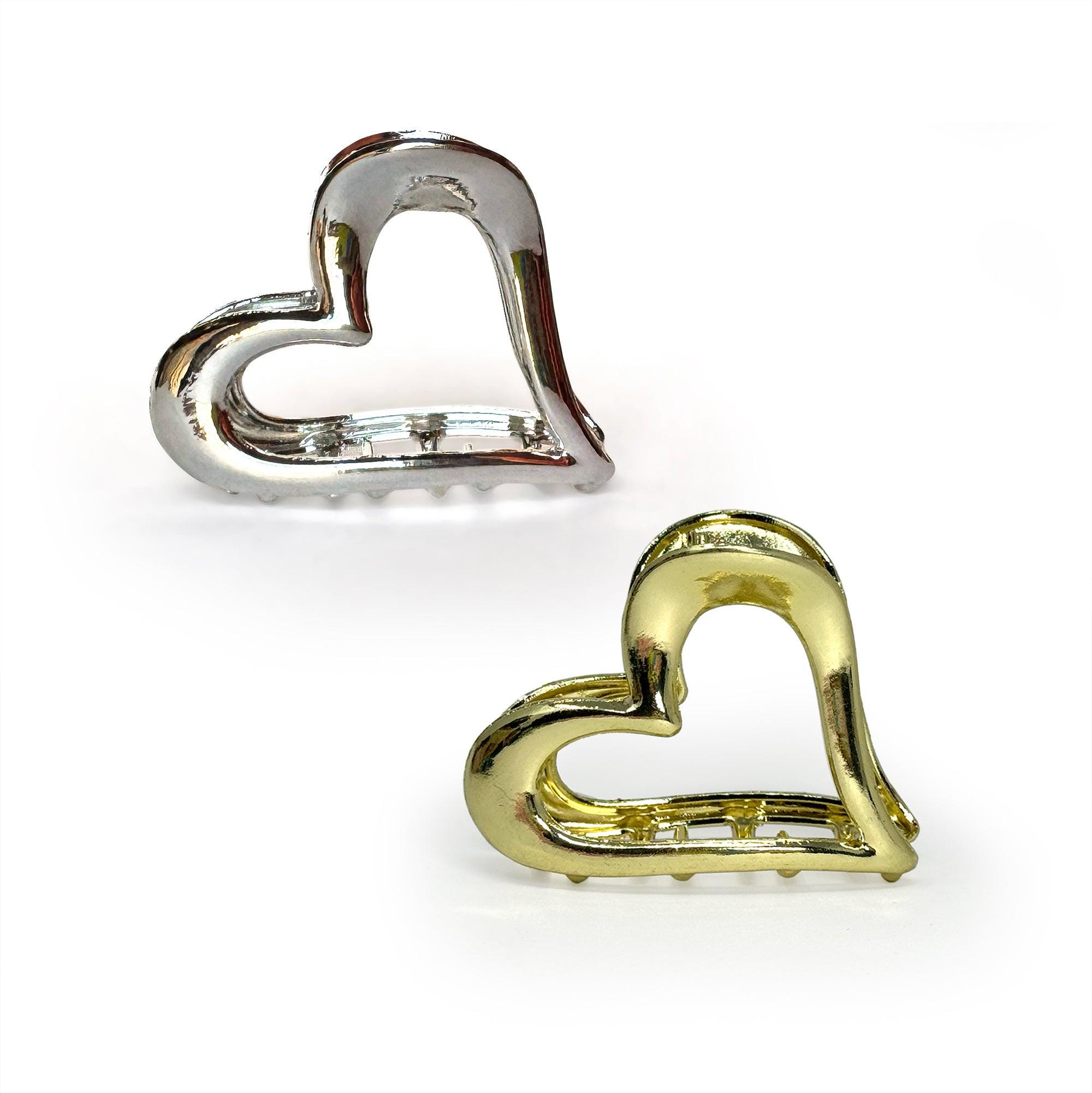Gold Heart Hair Clip - Etsy