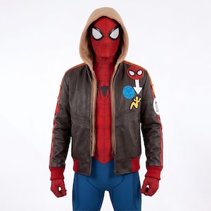 peter parker cosplay, spiderman cosplay, spiderman jacket, spiderman costume, comic con cosplay,iron man cosplay, peter parker jacket, andrew garfield, marvel rivals,gaming jacket, game cosplay jacket, andrew garfield, spider man jacket