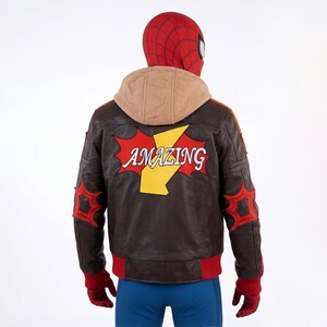 peter parker cosplay, spiderman cosplay, spiderman jacket, spiderman costume, comic con cosplay,iron man cosplay, peter parker jacket, andrew garfield, marvel rivals,gaming jacket, game cosplay jacket, andrew garfield, spider man jacket
