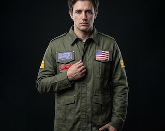 James Sunderland Inspired Cotton Jacket – Silent Hill 2 Cosplay Outfit with Embroidered Patches